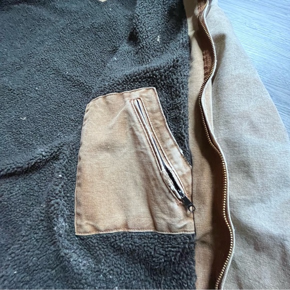 Carhartt J141 211 Men's 3X tall Sherpa Lined Canvas Duck Jacket distressed - Picture 11 of 16